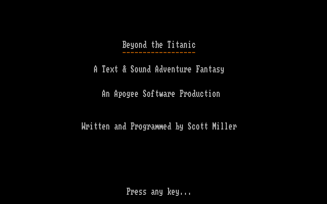 Game cover: Beyond the Titanic