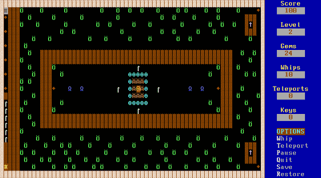 Game cover: Caverns of Kroz