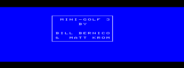 Game cover: Mini-Golf 3