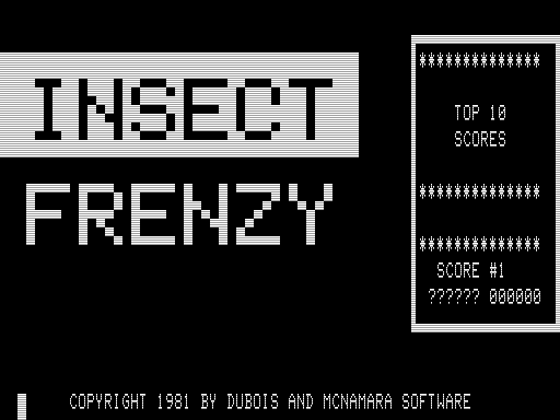 Game cover: Insect Frenzy