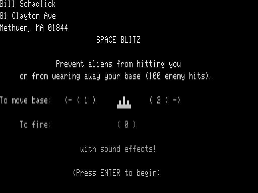 Game cover: Space Blitz