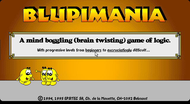 Game cover: Blupimania