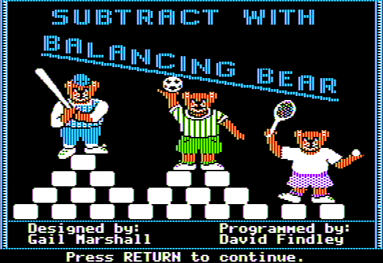 Game cover: Subtract with Balancing Bear