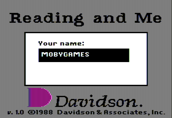 Game cover: Reading and Me