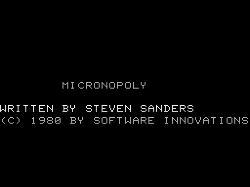 Game cover: Micronopoly
