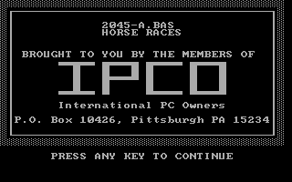 Game cover: At the Races