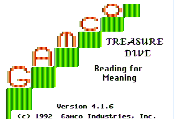 Game cover: Treasure Dive: Reading for Meaning
