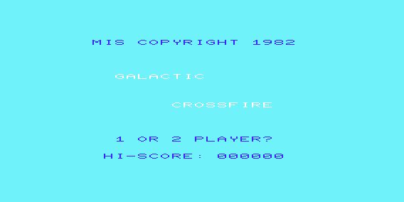 Game cover: Galactic Crossfire