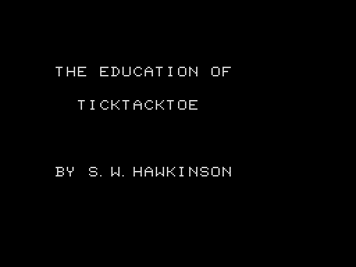 Game cover: The Education of TickTackToe