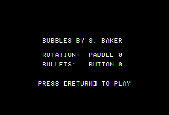 Game cover: Bubbles
