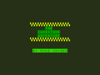 Game cover: The Sandstone Adventure
