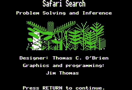 Game cover: Safari Search