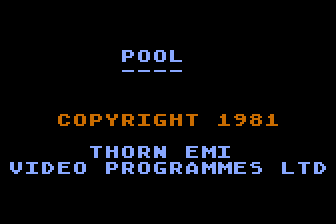 Game cover: Pool