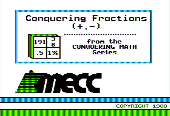 Game cover: Conquering Fractions (+, -)