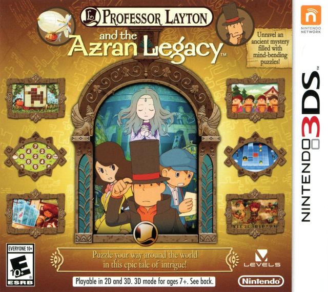 Game cover: Professor Layton and the Azran Legacy
