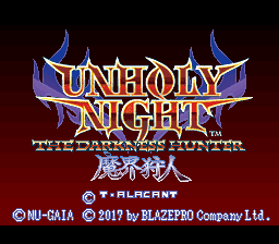 Game cover: Unholy Night: The Darkness Hunter