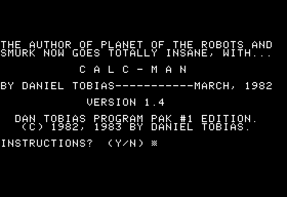 Game cover: Calc-Man