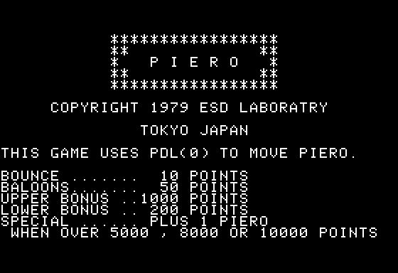 Game cover: Piero