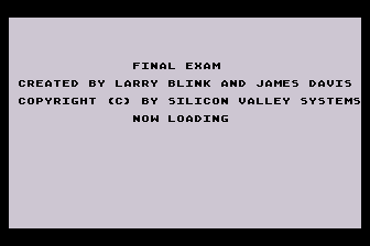 Game cover: Final Exam
