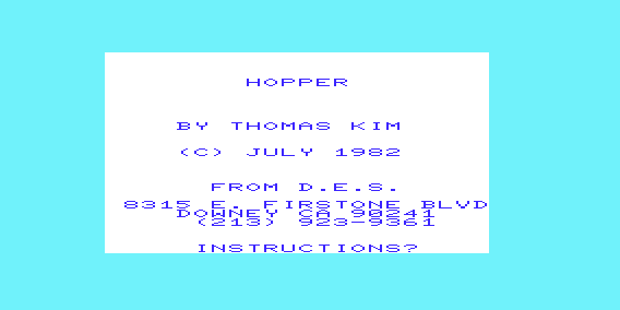 Game cover: Hopper