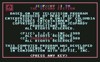 Game cover: Jeopardy!: Second Edition