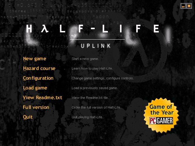 Game cover: Half-Life: Uplink