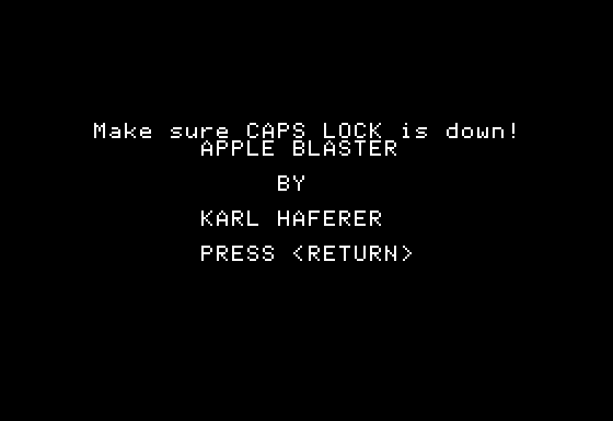 Game cover: Apple Blaster