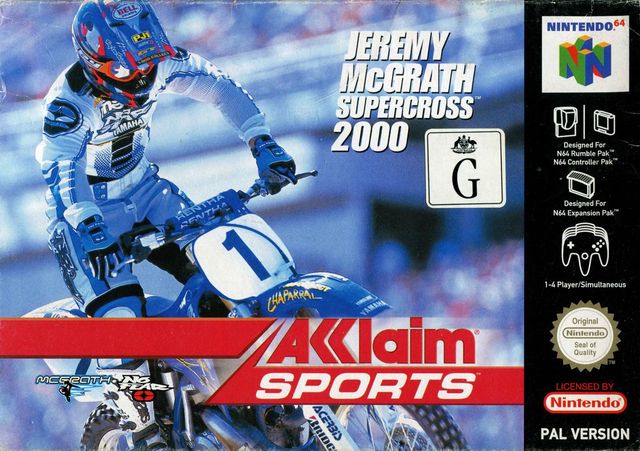 Game cover: Jeremy McGrath Supercross 2000