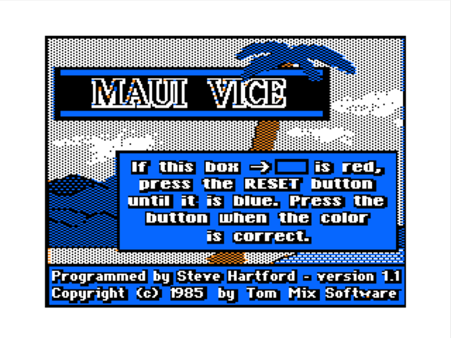 Game cover: Maui Vice