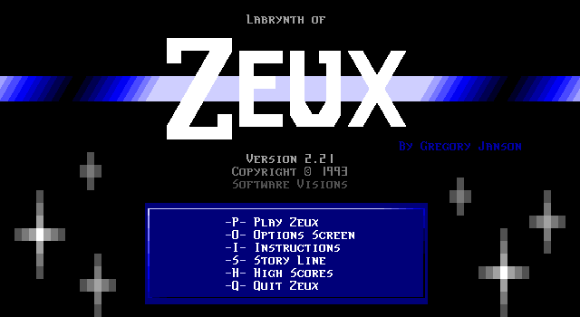 Game cover: Labrynth of Zeux