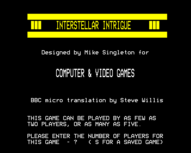 Game cover: Interstellar Intrigue