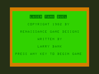 Game cover: Laser Tank Duel
