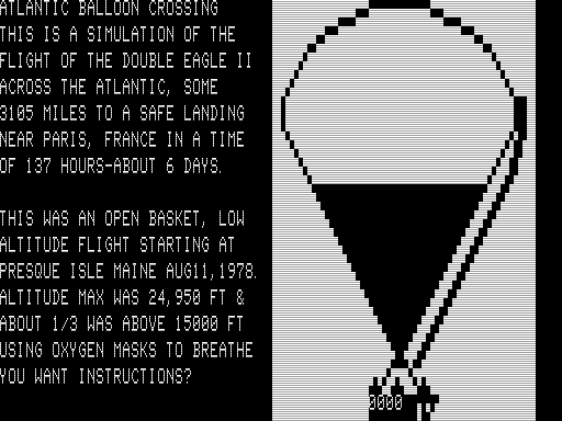 Game cover: Atlantic Balloon Crossing