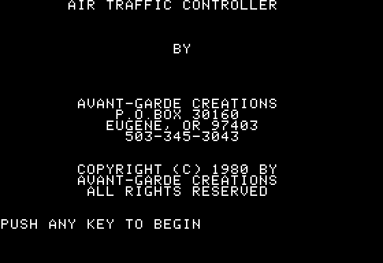 Game cover: Air Traffic Controller