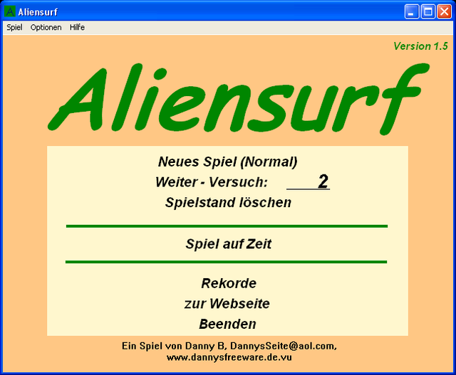 Game cover: Aliensurf