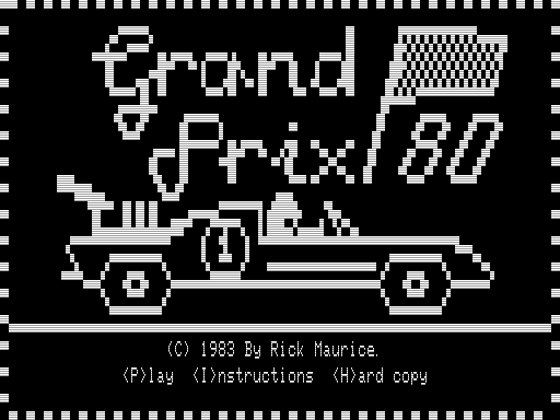 Game cover: Grand Prix 80