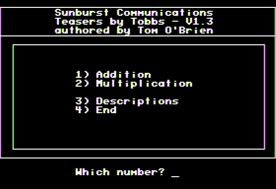 Game cover: Teasers by Tobbs