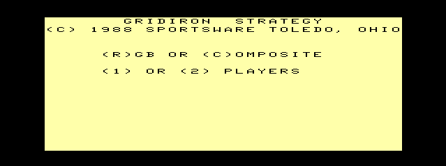 Game cover: Gridiron Strategy