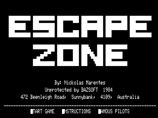 Game cover: Escape Zone