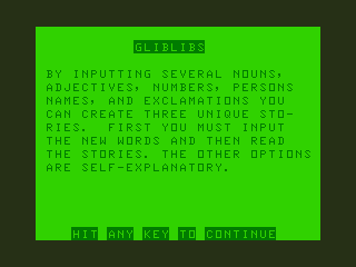 Game cover: Gliblibs