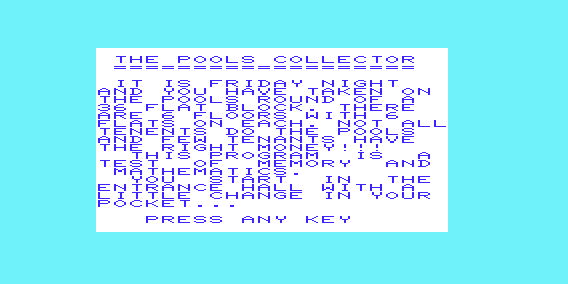 Game cover: The Pools Collector