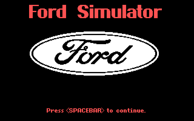Game cover: The Ford Simulator