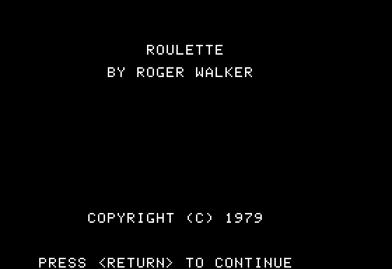 Game cover: Roulette