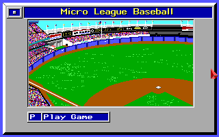 Game cover: MicroLeague Baseball: The Manager's Challenge