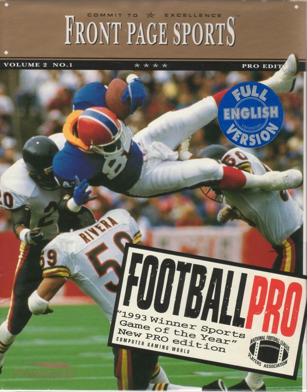Game cover: Front Page Sports: Football Pro