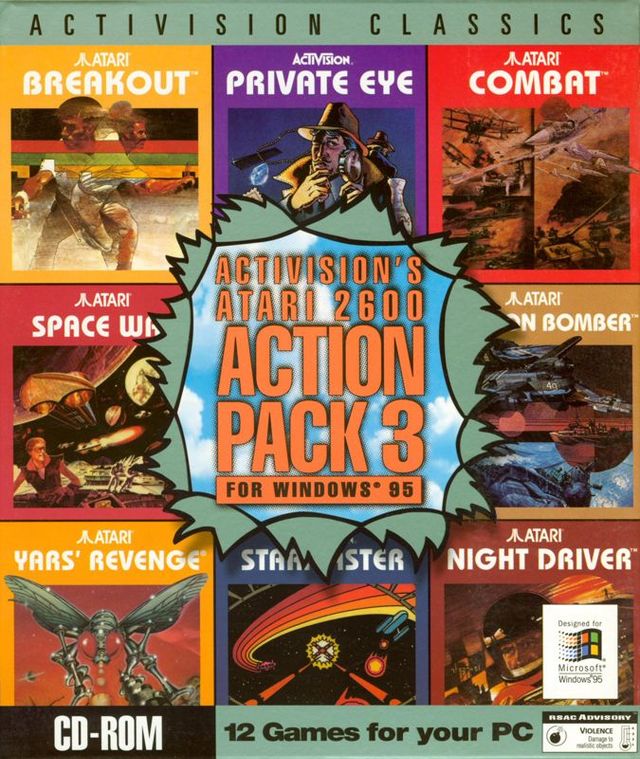 Game cover: Activision's Atari 2600 Action Pack 3