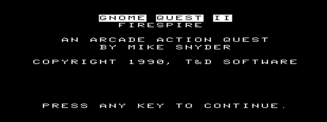 Game cover: Gnome Quest II: Firespire