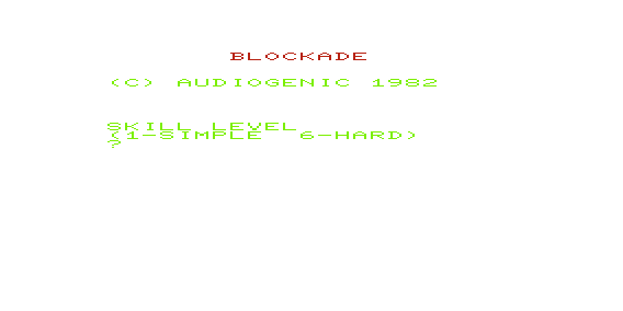 Game cover: Blockade