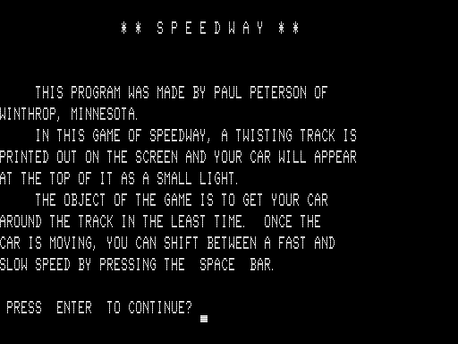 Game cover: Speedway