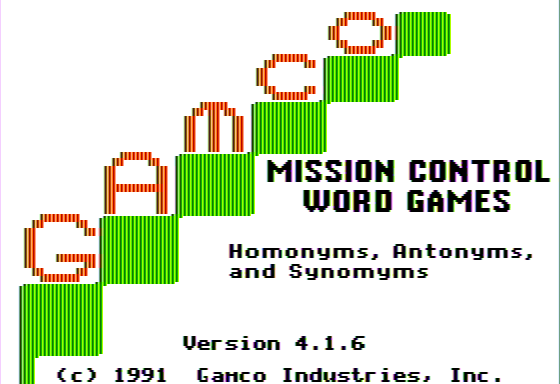 Game cover: Mission Control Word Games: Homonyms, Antonyms, and Synonyms